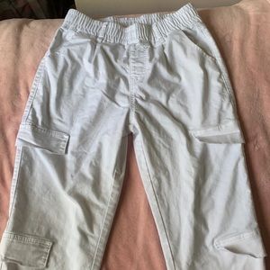 White cargo pants